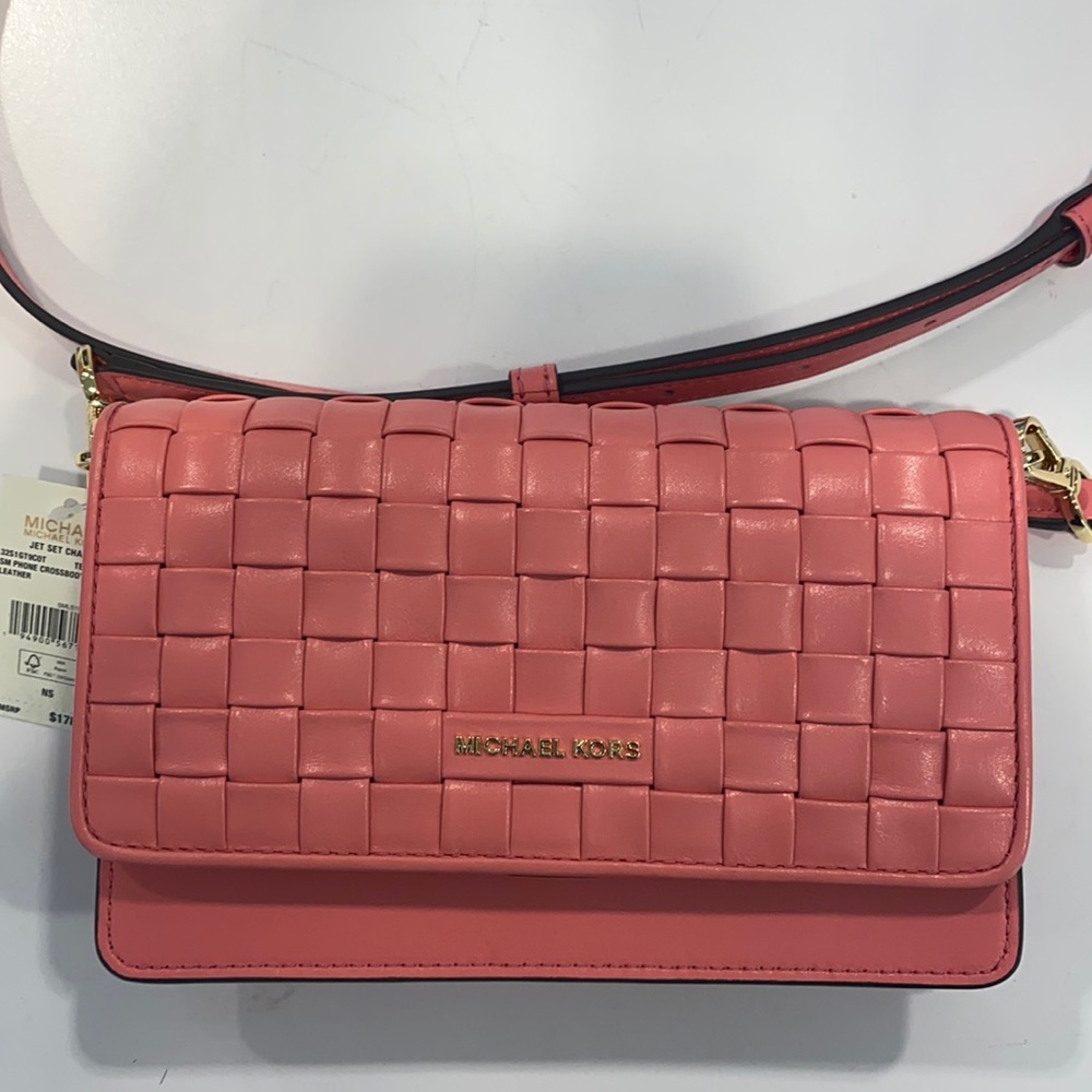 *NWT* MICHAEL KORS CHARM PHONE CROSSBODY TEA ROSE